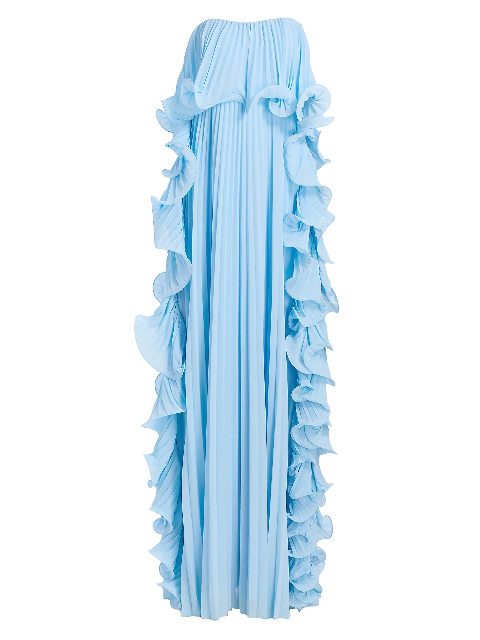 Soft Pleated Frill Strapless Gown | Saks Fifth Avenue