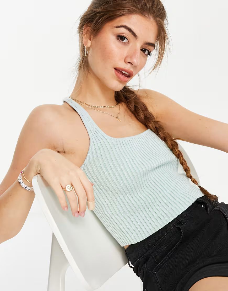 Free People lemon lime cami top in rib-White | ASOS (Global)