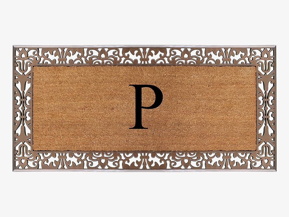 A1 HOME COLLECTIONS A1HC Natural Coir Monogrammed Door Mat for Front Door, 30x60, Anti-Shed Treat... | Amazon (US)