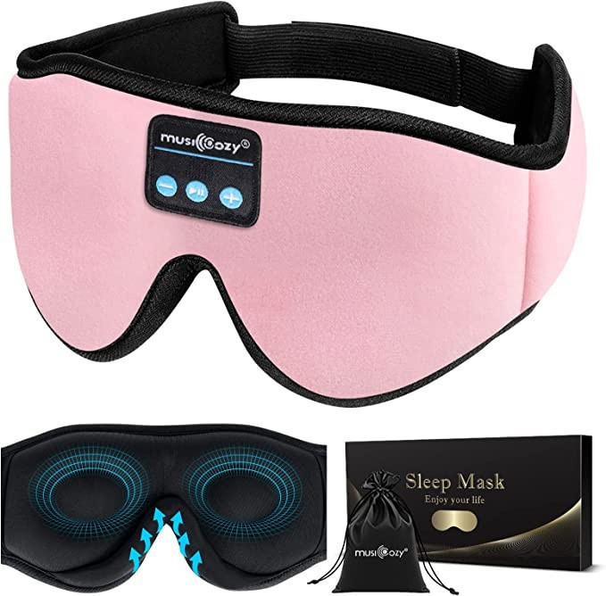 MUSICOZY Sleep Headphones 3DBluetooth Sleep Mask, WirelessSleeping Headphones Music Earbud EyeMas... | Amazon (US)
