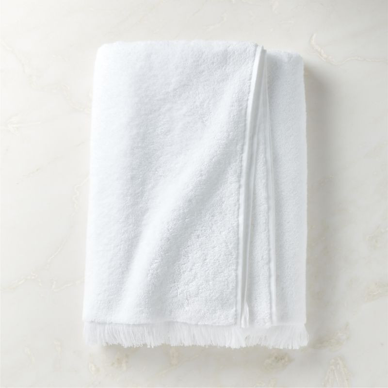 Kindred Organic Cotton White Bath Towel + Reviews | CB2 | CB2