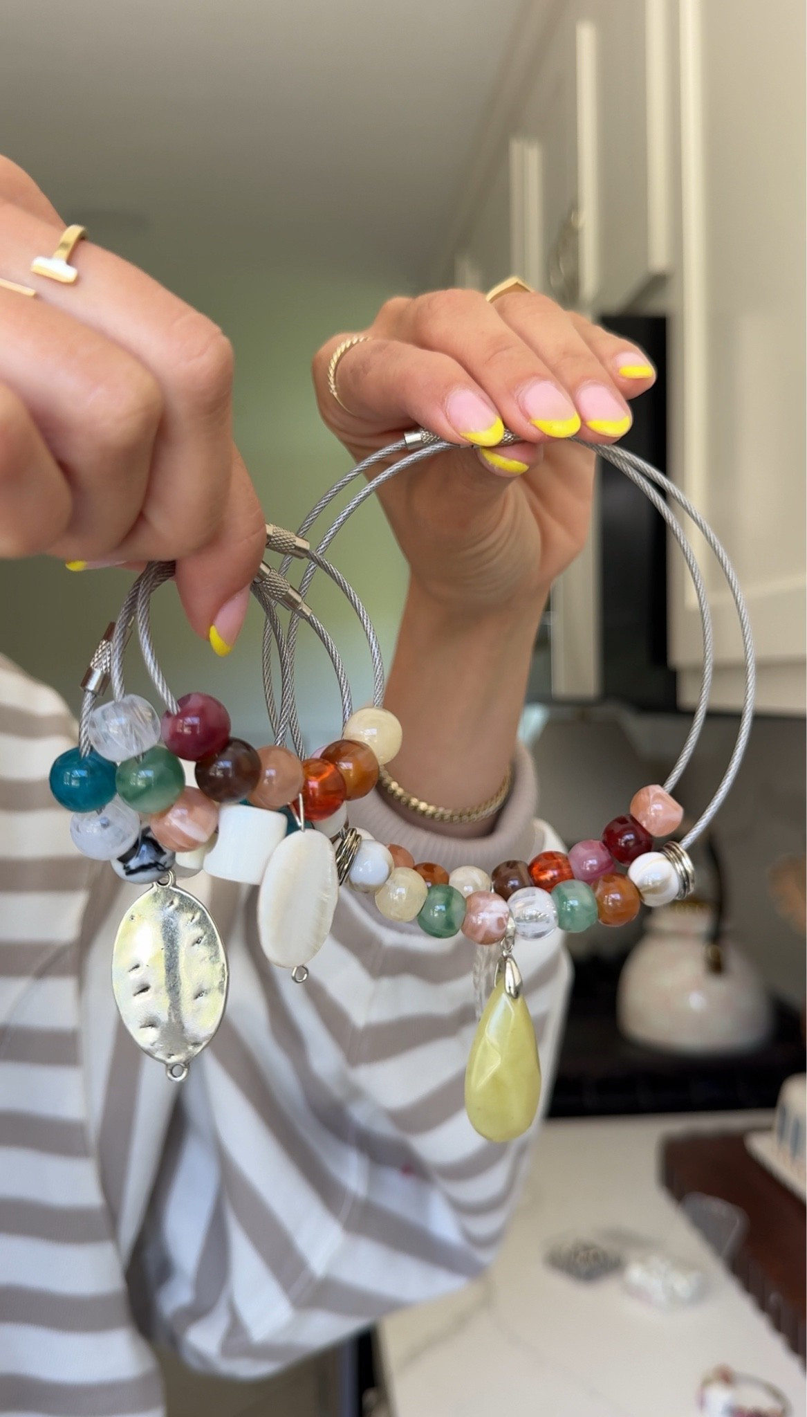 Diy beaded key wire bag charms