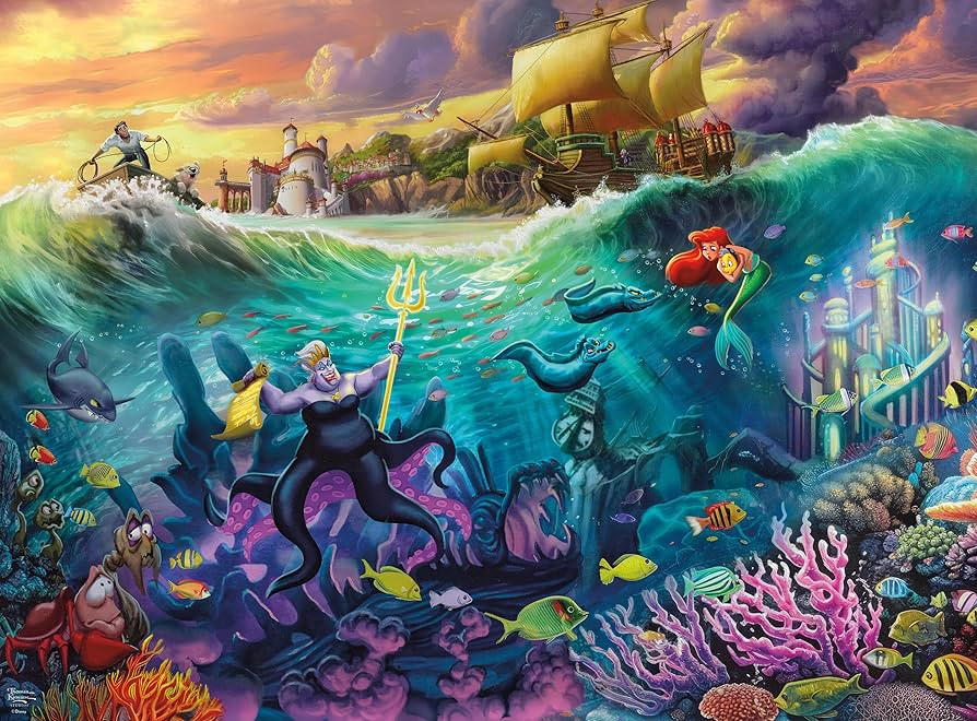 Buffalo Games - Silver Select - Thomas Kinkade - Disney Ursula - 1000 Piece Jigsaw Puzzle for Adu... | Amazon (US)