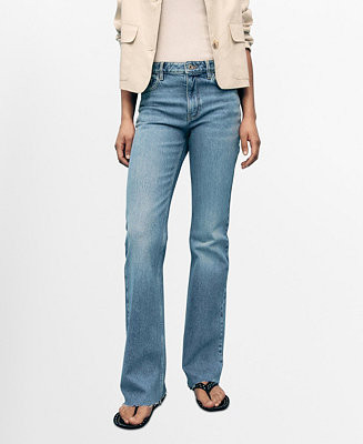 Mango Women's Fiona Flared Mid-Rise Jeans - Macy's | Macy's