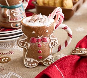 Gingerbread Stoneware Mugs | Pottery Barn (US)