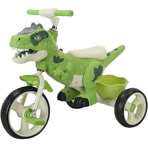 Dinosaur Kids Tricycle for Rider- Toddlers Kid Trike Bike Big Wheel with Music, Storage Basket,In... | Amazon (US)