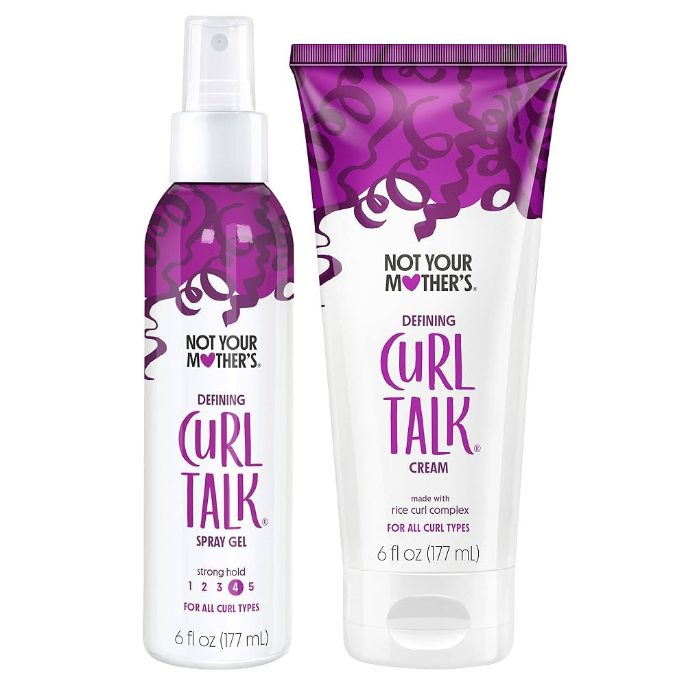 Not Your Mother's Curl Talk Defining Spray Gel and Defining Cream (2-Pack) - Formulated with Rice... | Amazon (US)