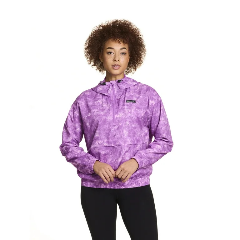 Reebok Women's and Women's Plus Half-Zip Sprinter Jacket, Sizes XS-4X | Walmart (US)