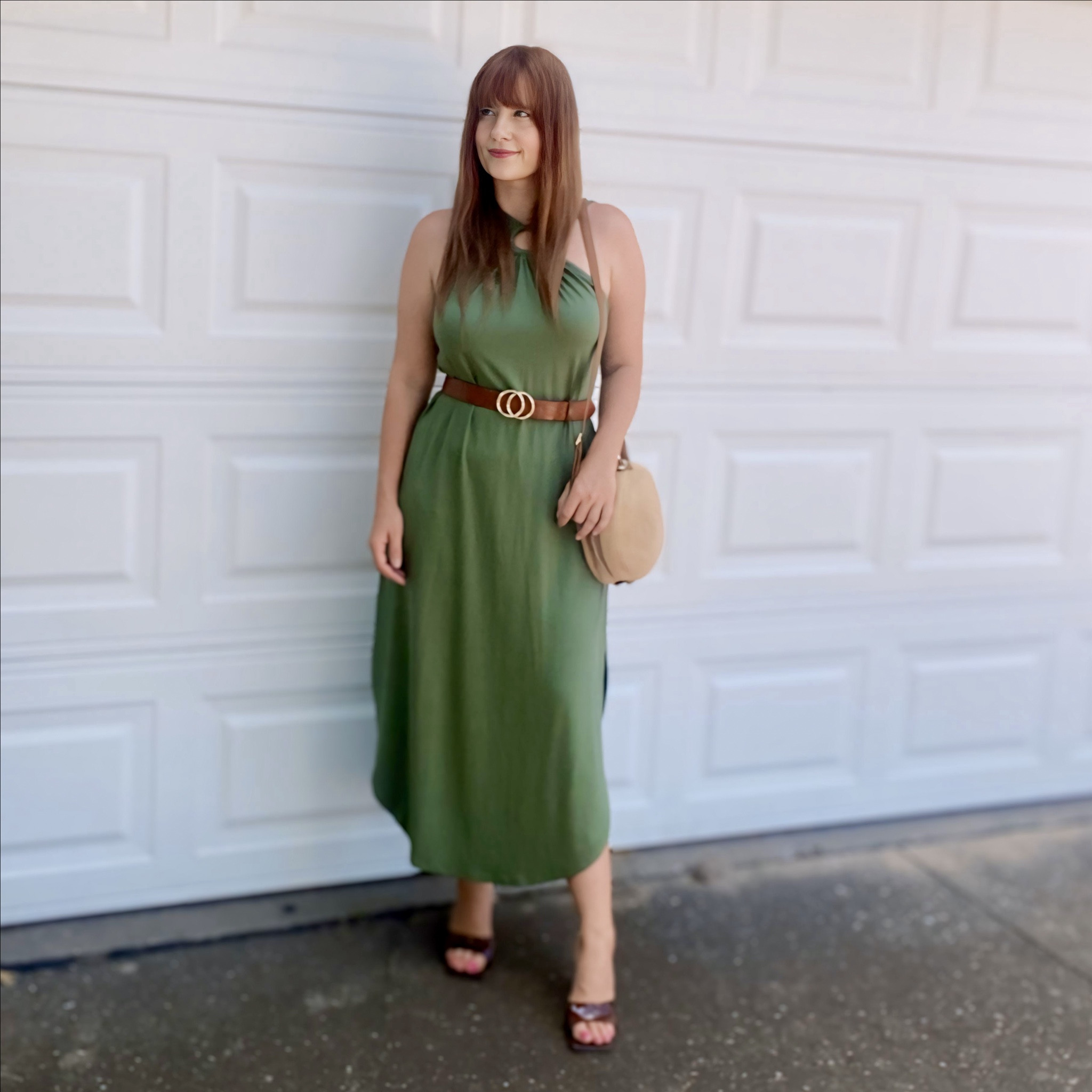 Green maxi dress
Brown belt
Brown shoes 
Straw bag 

#amazon #vacationlook #resortwear

#LTKMidsize #LTKFindsUnder50 #LTKTravel