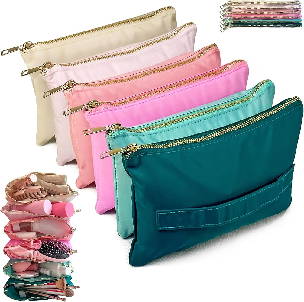 Accordion Makeup Bag, Travel Makeup Bag with 6 Compartments, Large Capacity Cosmetic Bags for Wom... | Amazon (US)