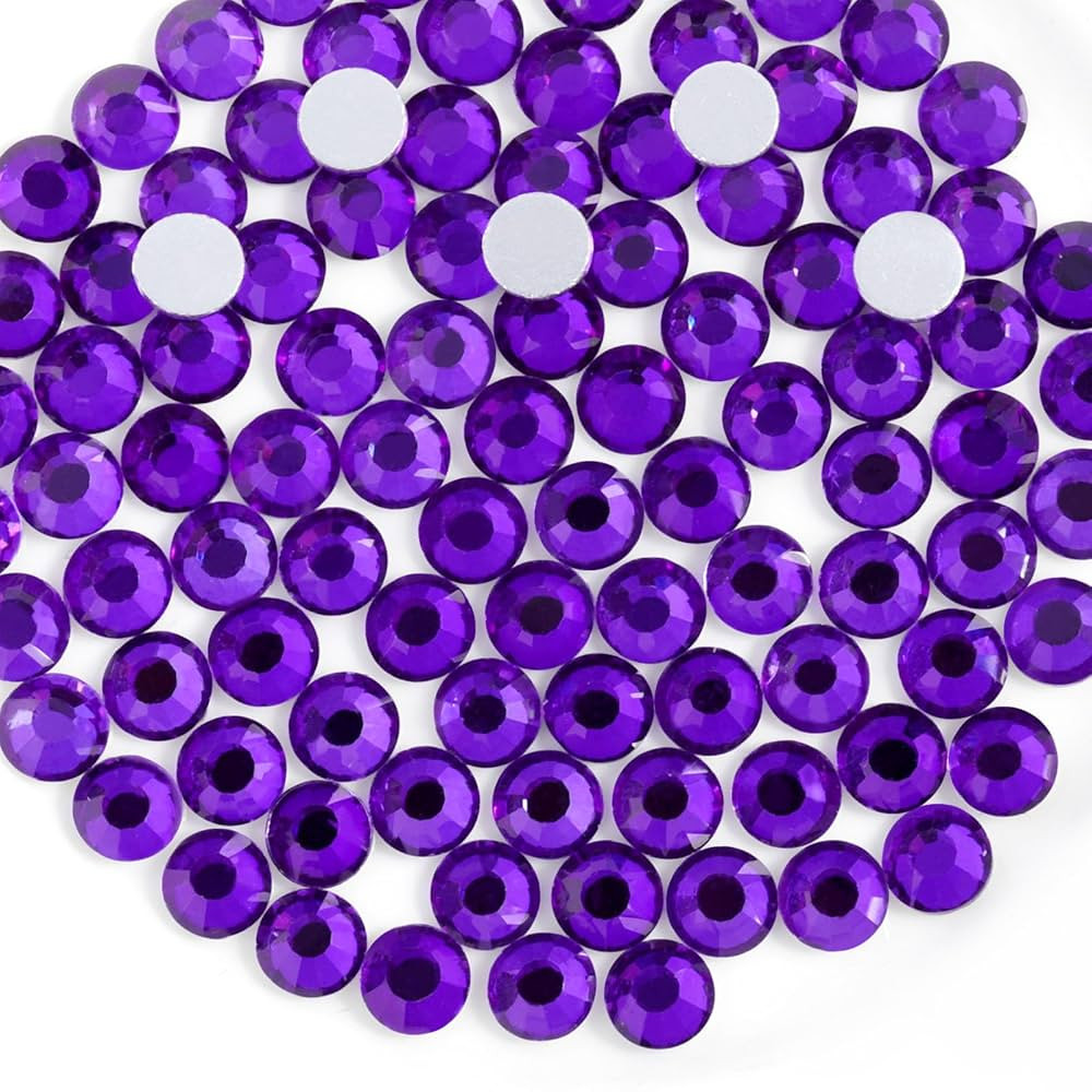Beadsland 1440pcs Flat Back Crystal Rhinestones Round Gems for Nail Art and Craft Glue Fix, Pure ... | Amazon (US)