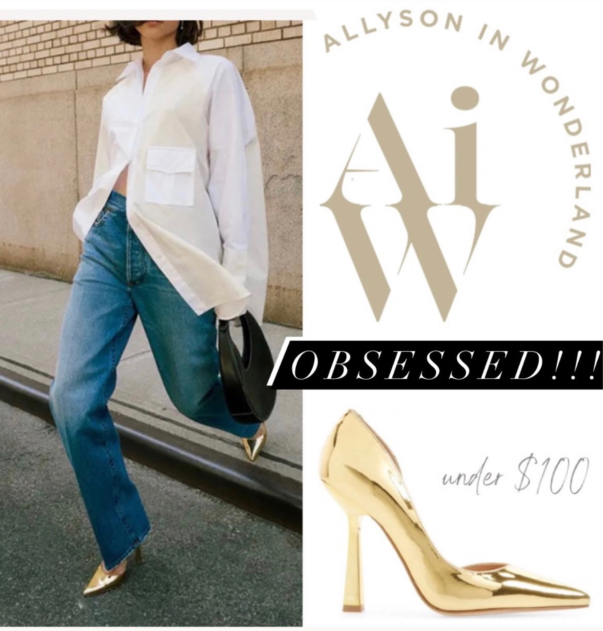 Gold heels 
High heels 
Fall outfit 


#LTKunder100 #LTKSeasonal #LTKshoecrush