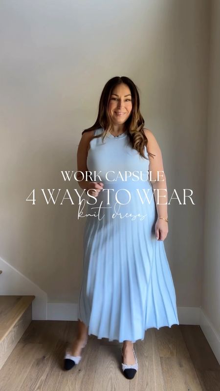 Summer workwear capsule | Knit Dress  This knit dress is great for summer workwear because it’s stretchy, lightweight and classic! Wearing large 

 Business casual workwear summer outfit summer fashion workwear midsize fashion midsize outfit the recruiter mom

#LTKVideo #LTKSeasonal #LTKWorkwear