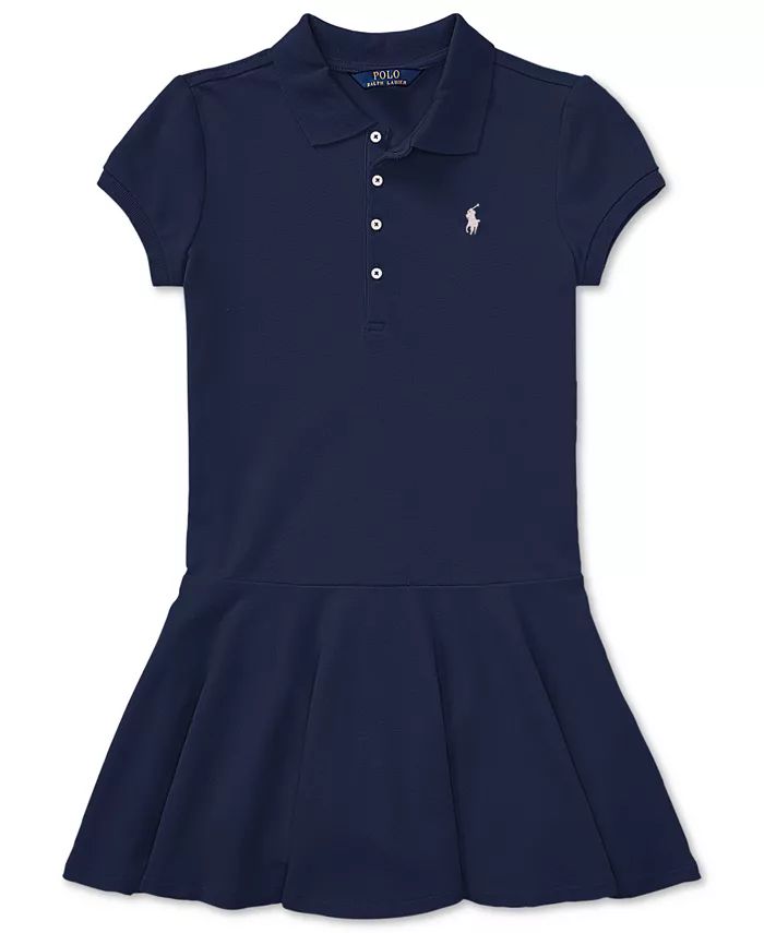 Toddler and Little Girls  Cotton Mesh Stretch Shortsleeve  Polo Dress | Macys (US)