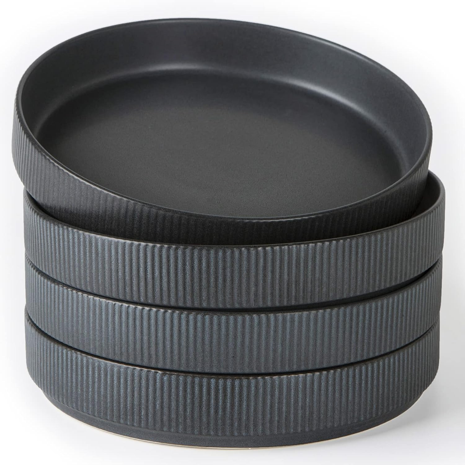 famiware Star 8.25" Pasta Bowls, Large Dinner Bowls Set of 4, Salad Bowl Plates, Shallow Bowls fo... | Amazon (US)