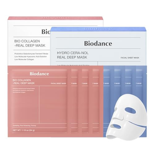 BIODANCE Best Mask Duo: Bio-Collagen & Ceramide Panthenol Real Deep Mask Set, Firming, Hydrating, Face Mask Bundle for Glass Skin, Korean Skincare Set, Korean Skin Care, Valentines Day Gifts for Her | Amazon (US)