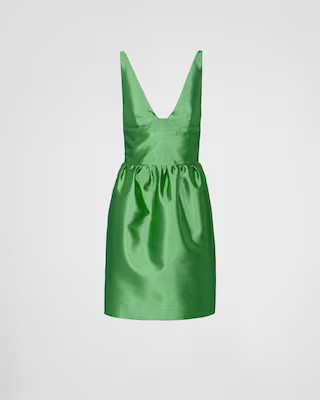 Silk and wool mini-dress | Prada Spa UK