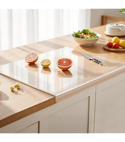 Clear acrylic cutting board with counter lip,countertop cover, minimalist kitchen decor, aestheti... | Amazon (US)