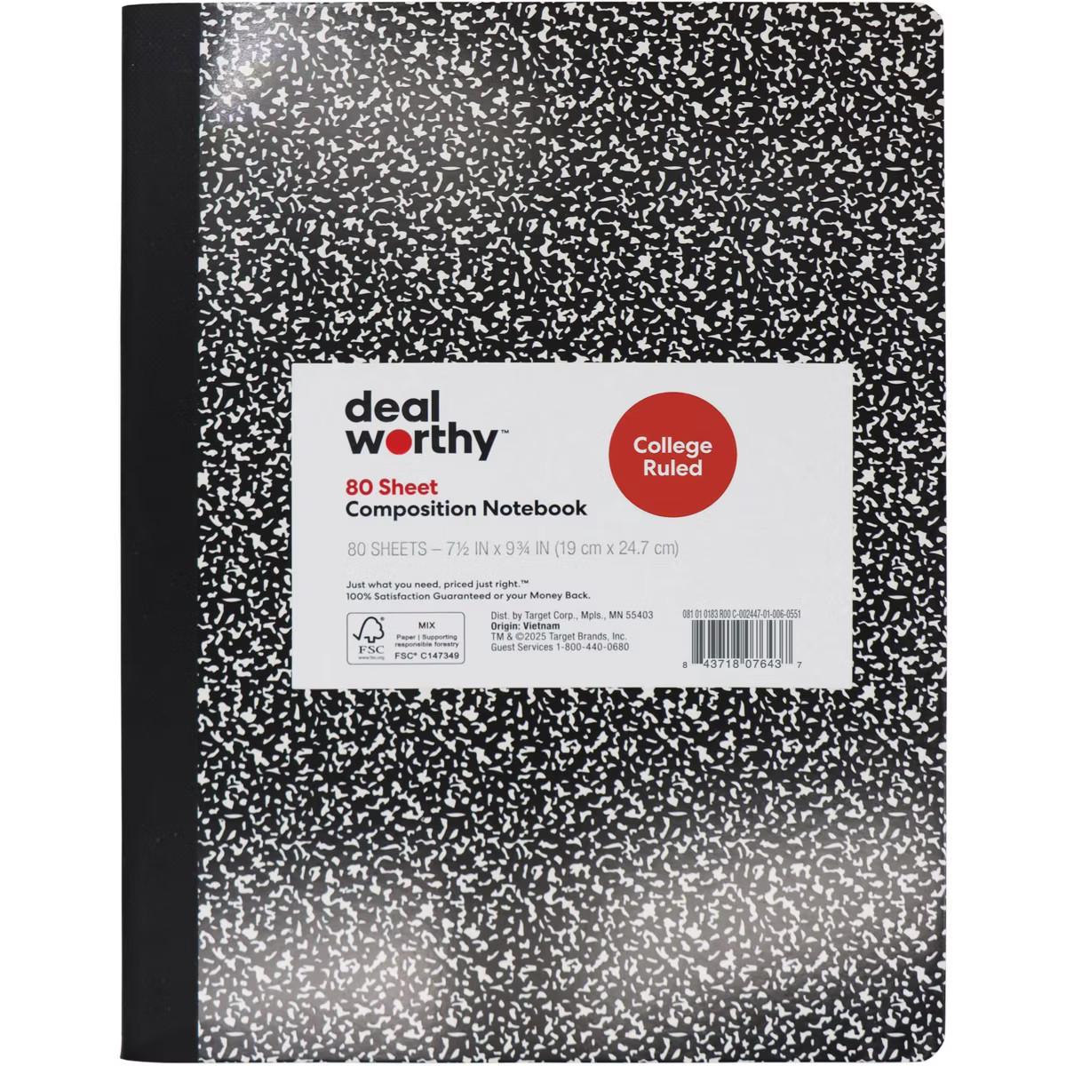 Composition Book College Ruled - Dealworthy™ | Target