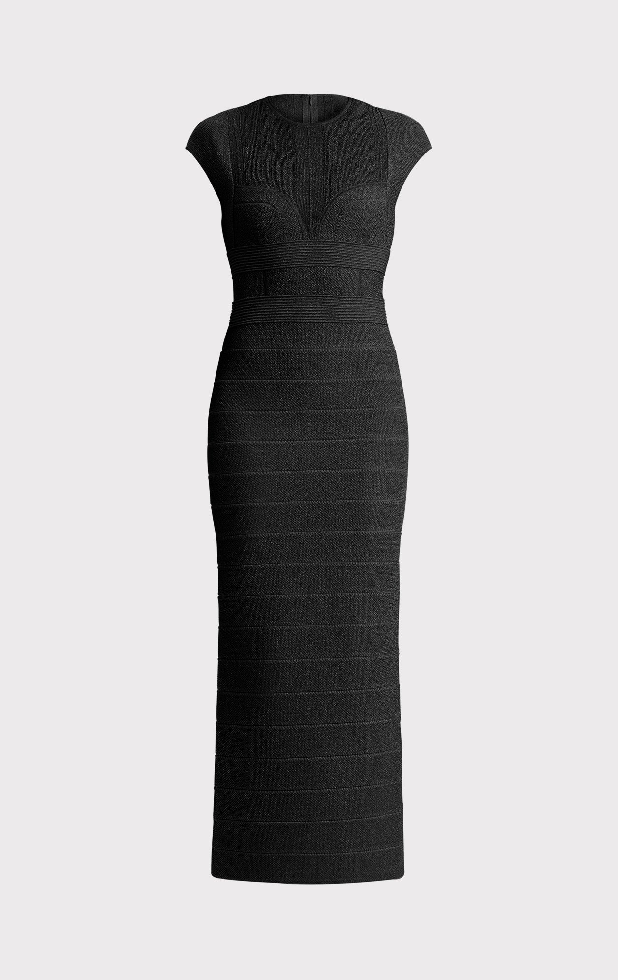 TEXTURED SHEER BUSTIER GOWN | Herve Leger