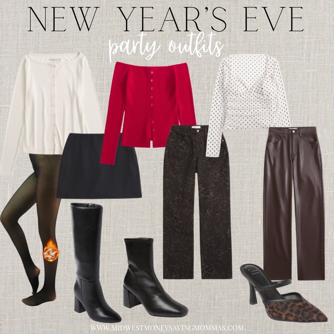 New Year’s Eve party outfits 

Abercrombie & fitch  fleece tights  mini skirt  sweater  leather pants leopard pants  tall boots  ankle boots  heels  winter outfit party outfit 

#LTKootd #LTKHoliday #LTKSeasonal