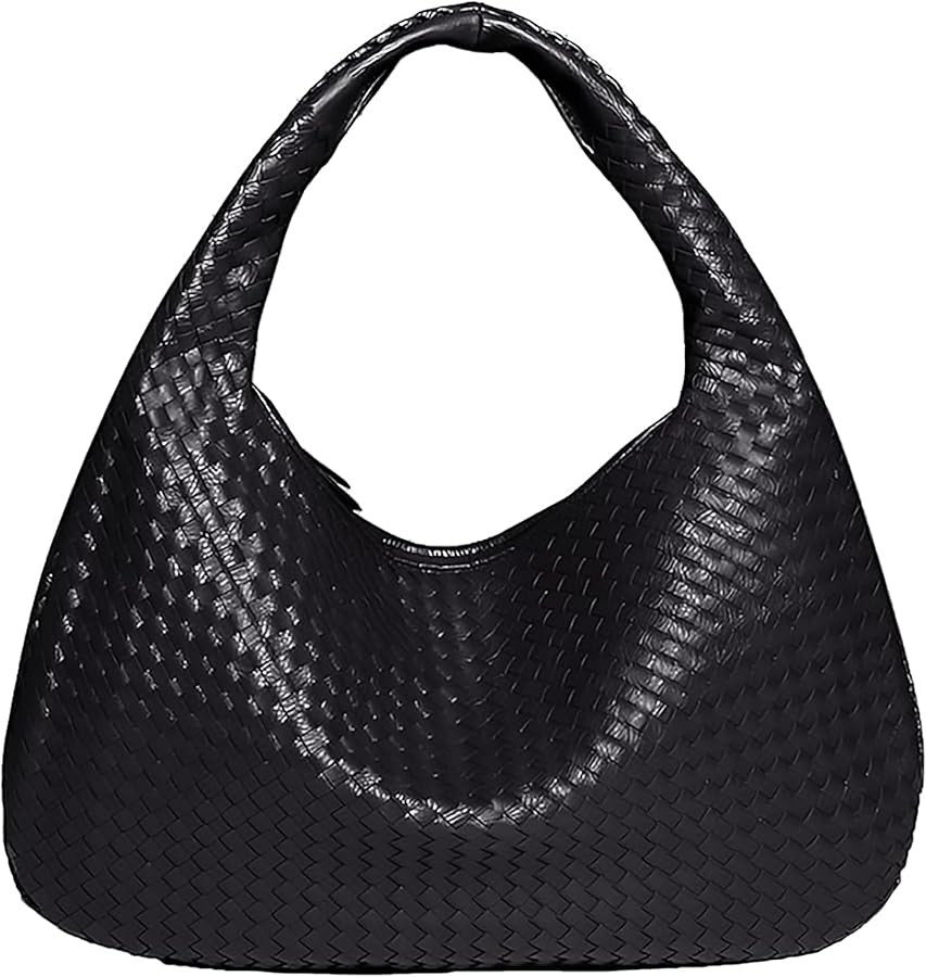 GORGOU Woven Tote Womens Shoulder Bag -Vegan Leather Work Handwoven Hobo Handbag -Large Woven Pur... | Amazon (US)
