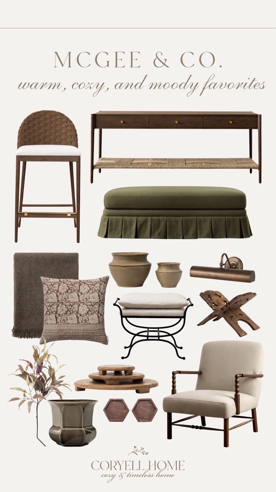 New McGee & Co. arrivals! Warm rich tones, soft textiles, heirloom quality furniture, and fall accents. A beautiful collection! 

#LTKStyleTip #LTKHome