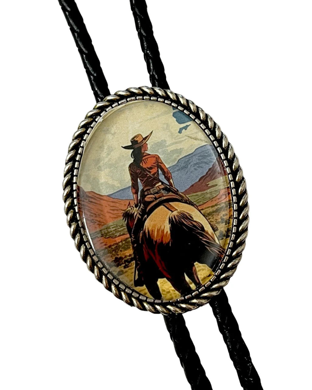 Western Cowgirl Bolo Tie - Personalized Cord Color ,length , and tips /CG01 | Etsy (Global)