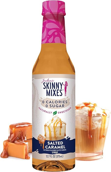 Jordan's Skinny Mixes Sugar Free Coffee Syrup, Salted Caramel Coffee Flavoring Syrup, Naturally S... | Amazon (US)