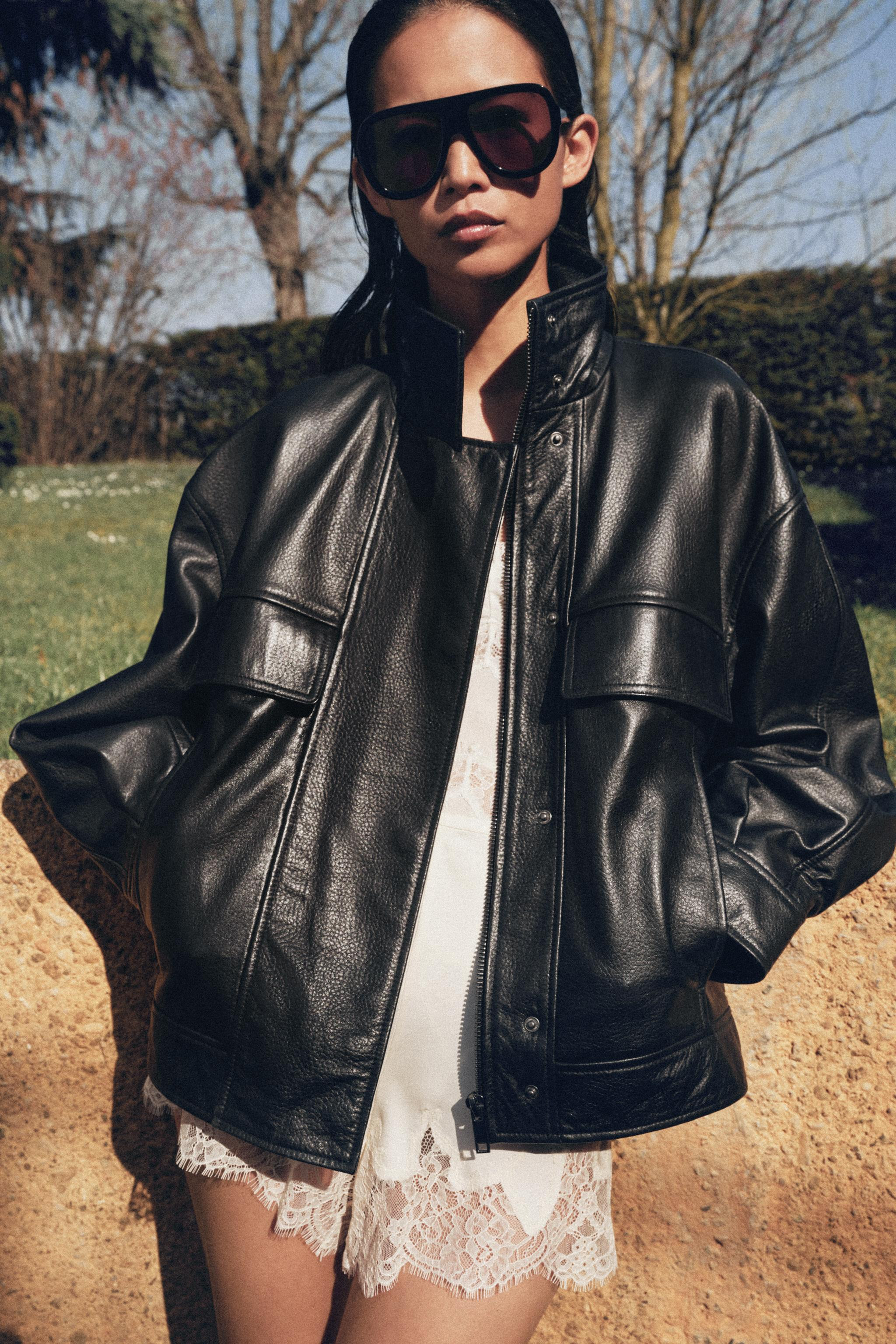 ZW COLLECTION LIMITED EDITION LEATHER JACKET | Zara UK
