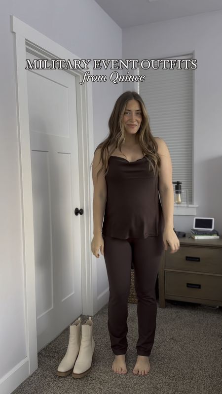 We always get questions about what to wear to certain military events + one of our favorite one-stop-shops for all the things is @onequince 

Styling normal clothes at 20 weeks pregnant, who am I?! So excited to wear these items now and post-baby! @onequince makes it so easy to find high quality pieces without the high end markup🙌🏼 