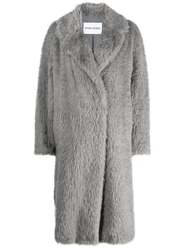long faux-fur coat | Farfetch Global