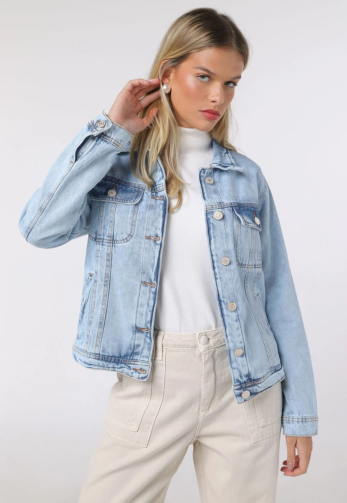 Jaqueta Jeans Sawary Bolsos Azul | Dafiti (BR)