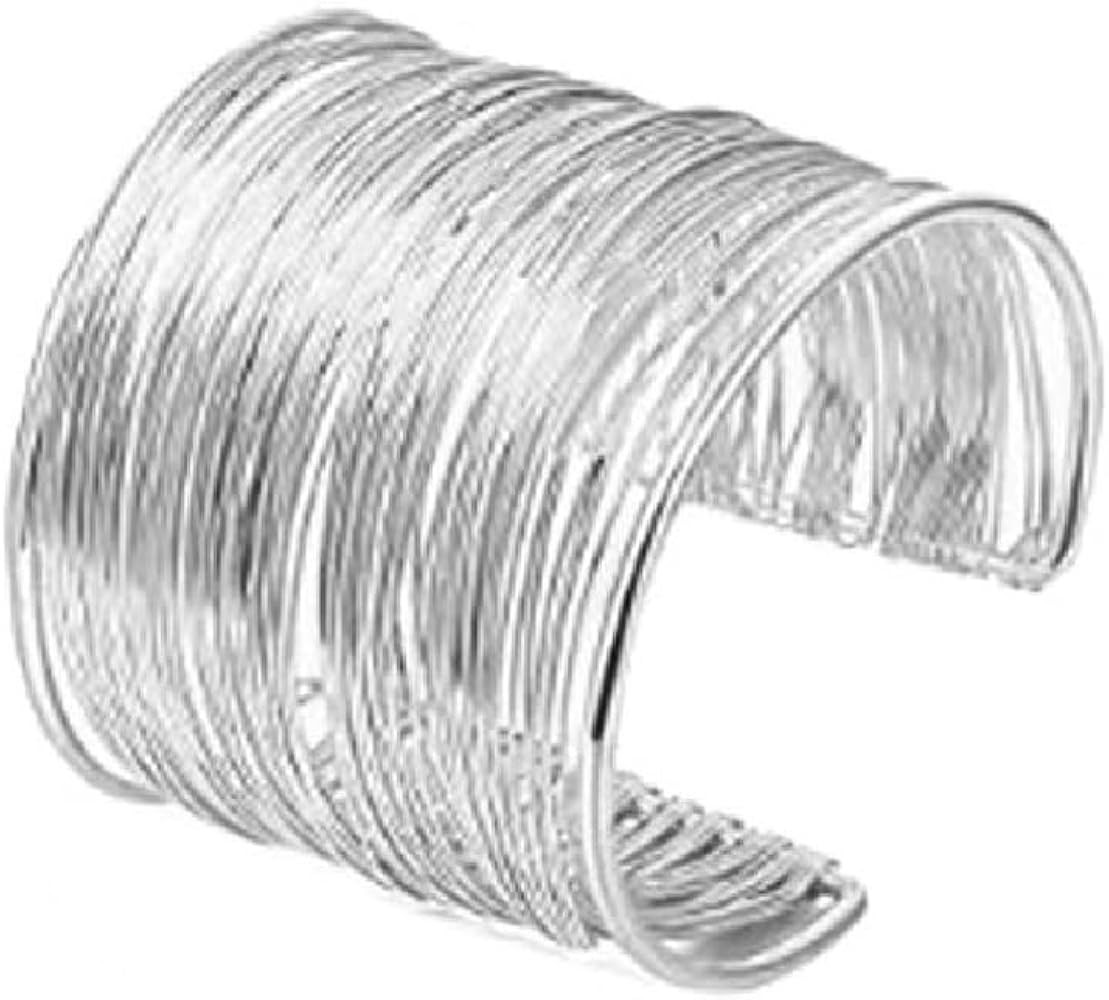 Vintage Irregular Chunky Wide Cuff Bracelet Female Personality Fashion Geometric Metal Smooth Ban... | Amazon (US)