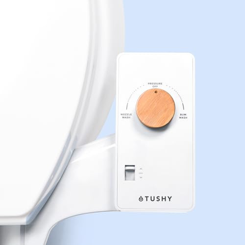 TUSHY Basic 2.0 Bidet Toilet Seat Attachment | A Non-Electric Self Cleaning Water Sprayer w/Adjustable Water Pressure Nozzle, Angle Control & Easy Home Installation (White/Bamboo) | Amazon (US)
