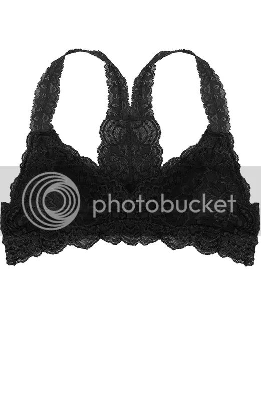 Racerback Lace Bralette Soft Stretch Wireless Bra Lingerie In Black | Humble Chic (NY)