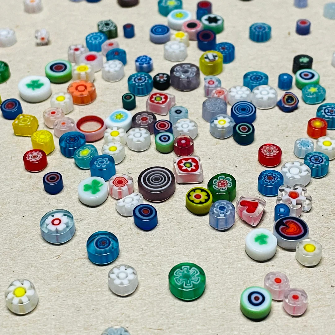70 Tiny Millefiori Glass Cabochons | Etsy (US)