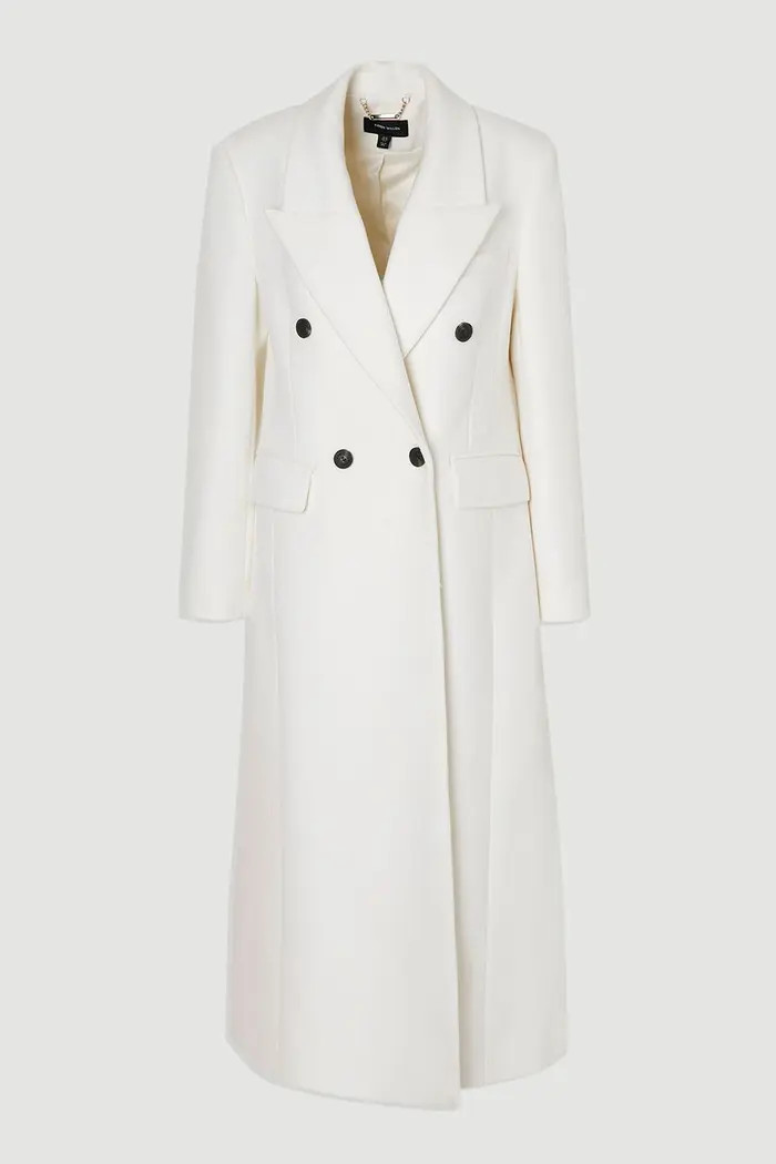 Karen Millen Brushed Wool Double Breasted Maxi Coat | Nordstrom | Nordstrom