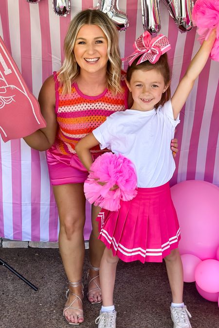 We celebrated my daughters 7th birthday with a cheer theme. It was so fun! 

My sweater tank is back in stock and runs TTS. I sized up in my satin shorts for a little extra room in the waist. 

#LTKunder50 #LTKkids #LTKsalealert