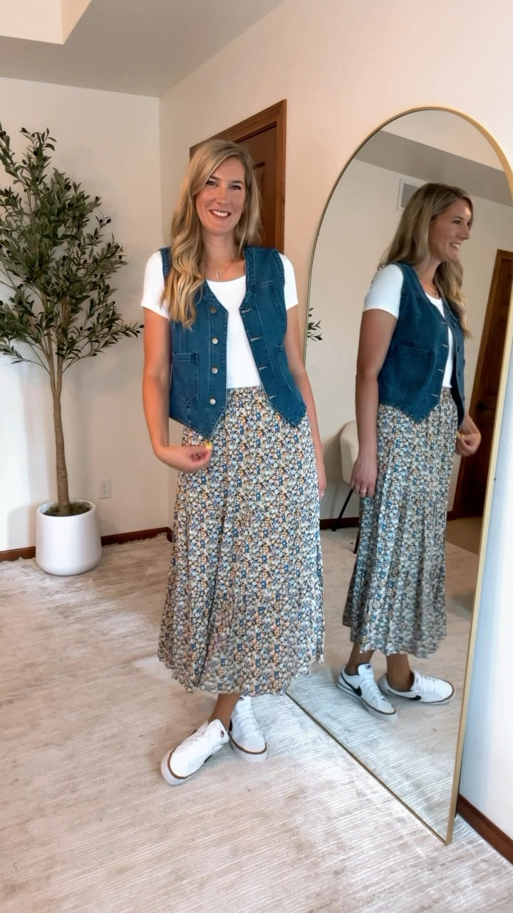 Tall teacher/work outfit inspo from Amazon! Up to 36” inseam options! 

👉🏻wearing my true medium /tall/ 9-36” 

Teacher look, teacher outfit inspo, casual outfit, work look, work, outfit, workwear, denim, vest, sneakers, skirt, palazzo, pants, flow, pants, wide leg, pants, basic tees, dress, pants, work, pants, jean jacket, dress, knit top, belt

#LTKBacktoSchool #LTKWorkwear