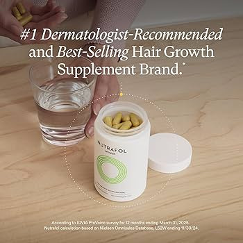 Nutrafol Women's Hair Growth Supplements, Ages 18-44, Clinically Tested for Visibly Thicker and S... | Amazon (US)