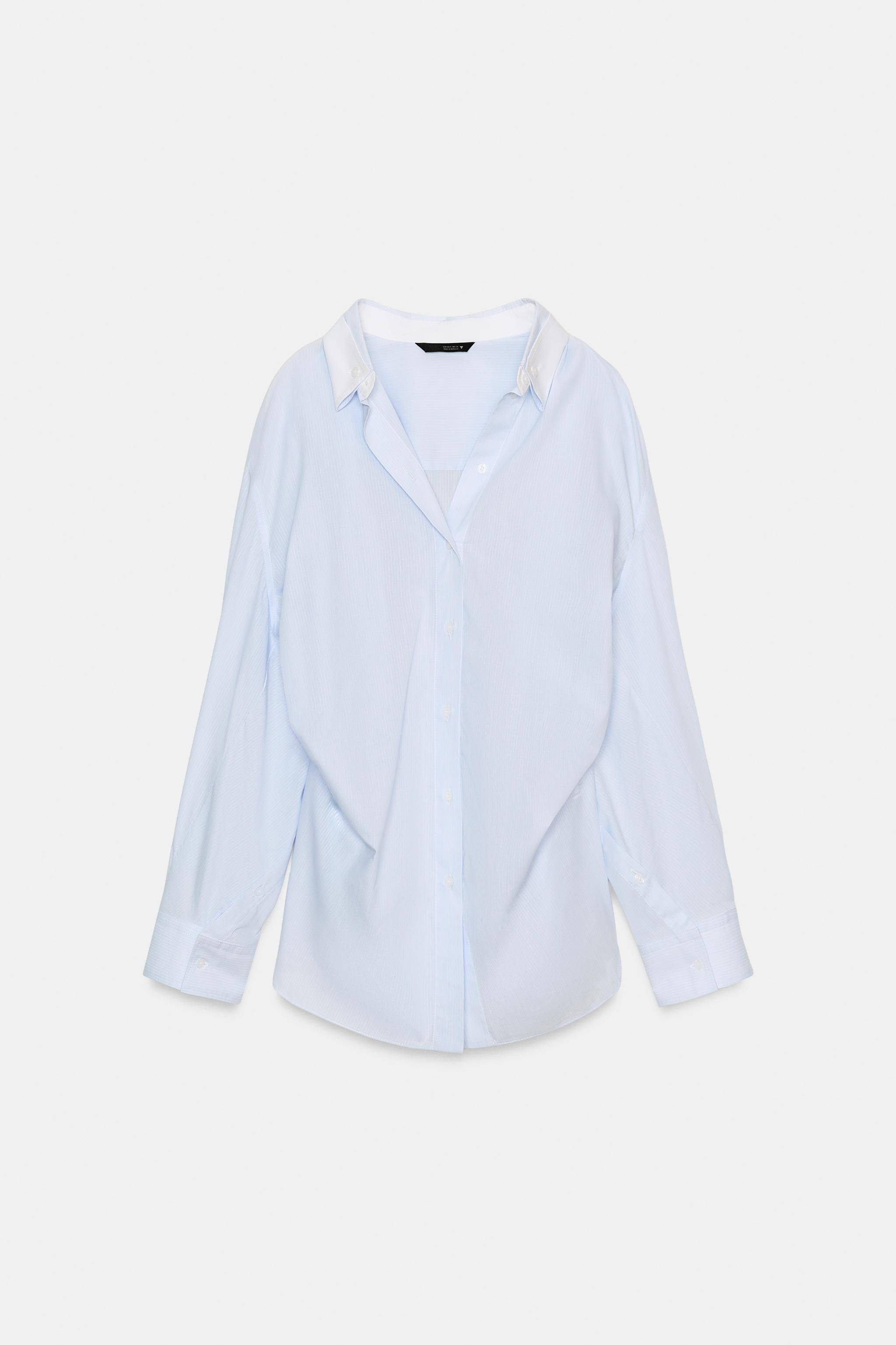 OVERSIZED STRIPED BATWING SHIRT | Zara US