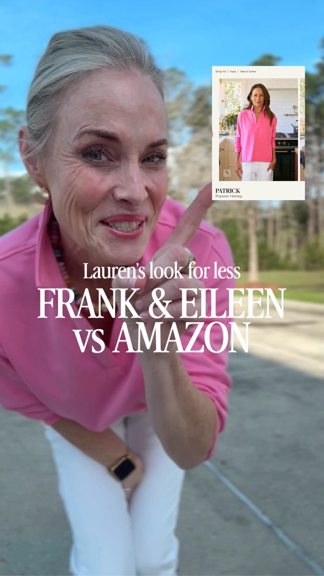 The Frank & Eileen Patrick Popover Henley has that perfectly relaxed, effortless look that so many women love… but it also comes with a $238 price tag.

So of course I had to go hunting for a more affordable option.

I found a very similar version on Amazon for $37.99, and honestly… it gives the same easy, slightly oversized feel that makes the Frank & Eileen shirts so popular.

Both are cotton, both come in several colors, and both have that timeless button-down look you can wear with jeans, trousers, or layered under sweaters.

The big question is…
would you splurge or save on this one?



#LTKOver40 #LTKTall #LTKootd