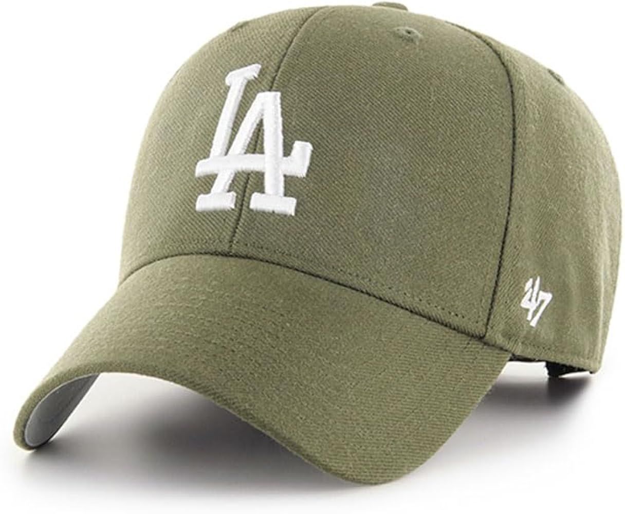 '47 Los Angeles Dodgers Hat Mens Womens MVP Adjustable Cap, Sandalwood Green | Amazon (US)