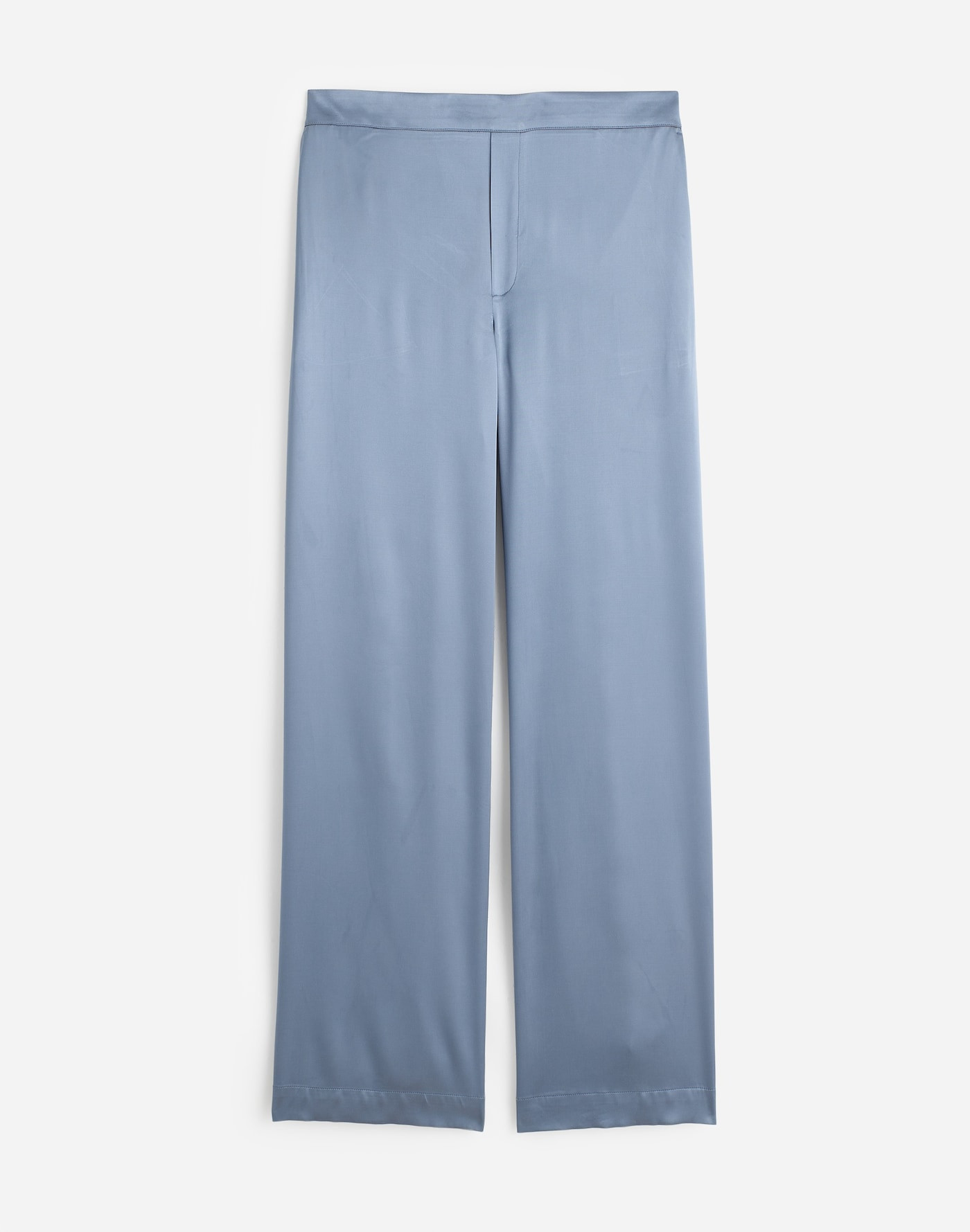 Pull-On Straight Pants in Stretch Satin | Madewell