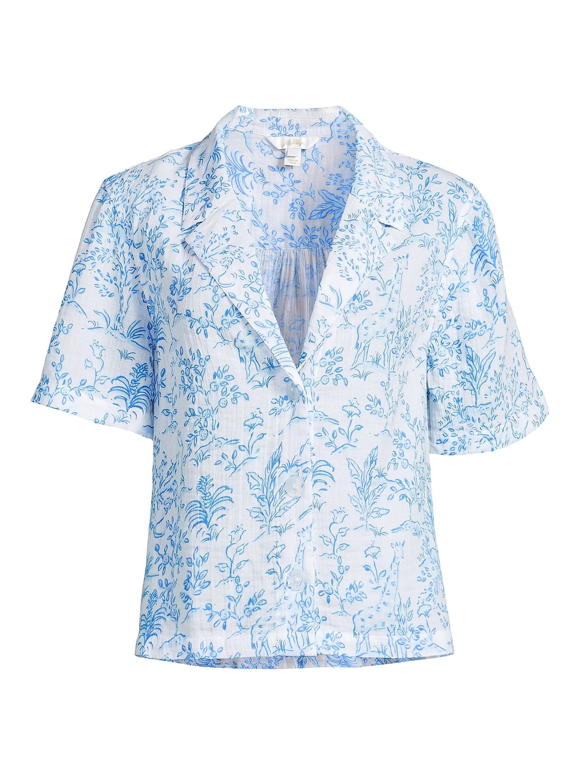 Lilly Pulitzer Montee Cotton Cover-Up Shirt | Saks Fifth Avenue | Saks Fifth Avenue