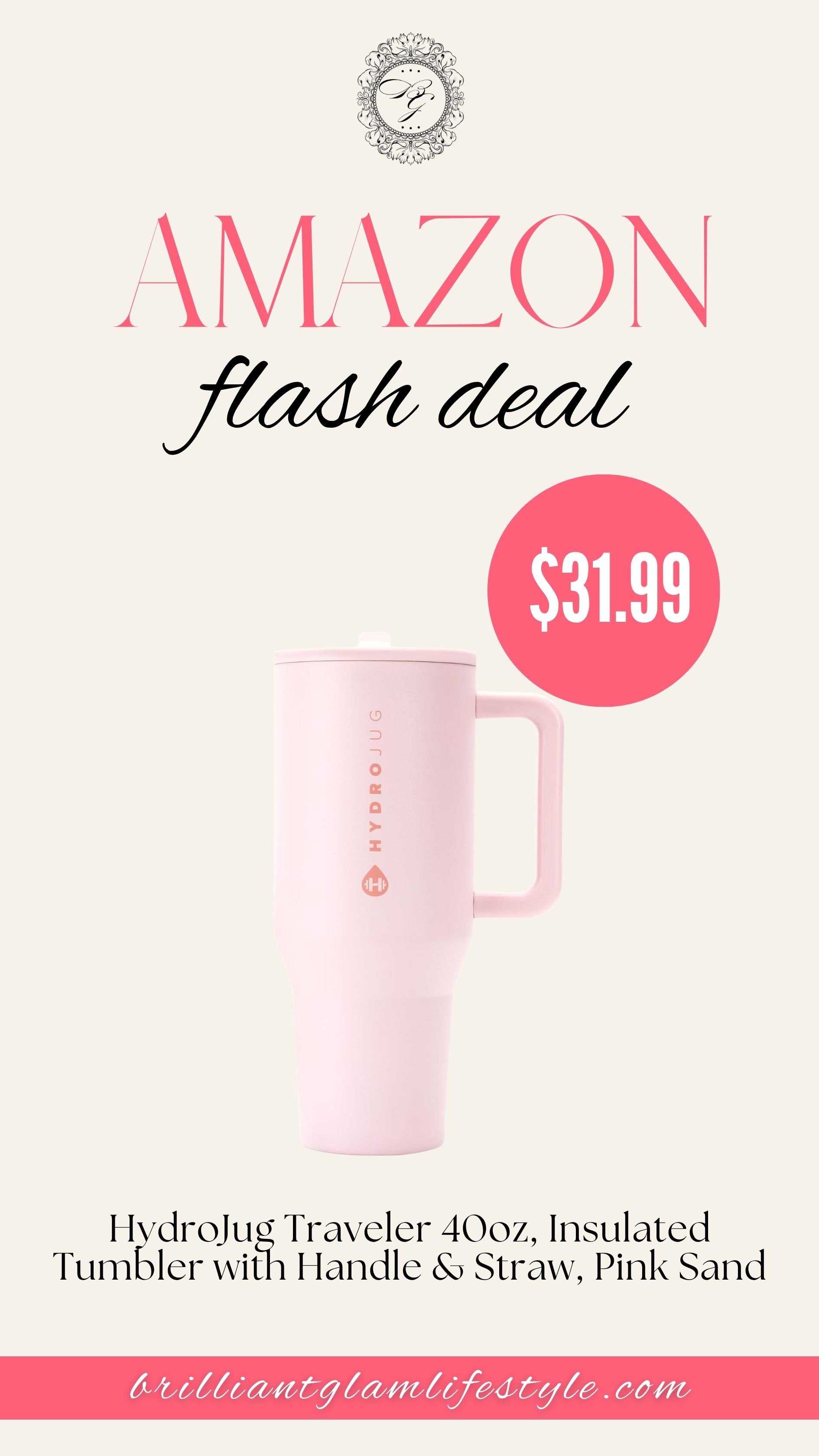 Amazon Flash Deal 💕✨

The HydroJug Traveler 40oz Insulated Tumbler in Pink Sand is the perfect everyday hydration companion! 🥤🎀 With its insulated design, convenient handle, and straw, it’s made for taking your drink with you wherever the day takes you.

✨ 40oz capacity
🎀 Pretty Pink Sand color
🥤 Includes a straw
👜 Convenient handle for carrying
❄️ Insulated for everyday use

Whether you’re heading to the gym, running errands, or starting your day, this tumbler is a cute and practical addition to your routine. 🛍️💕

#AmazonFlashDeals #AmazonDeals #AmazonFinds #HydroJug #HydroJugTraveler #Tumbler #WaterBottle #HydrationEssentials #GymEssentials #PinkTumbler #AmazonMustHaves 

 #LTKgrwm #LTKootd #LTKfitnessgoals