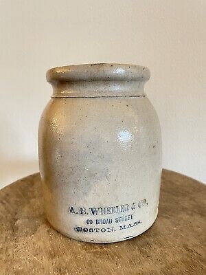 A.B. Wheeler & Co. Boston, MS Advertising Stoneware Crock Jug Canning Jar | eBay US