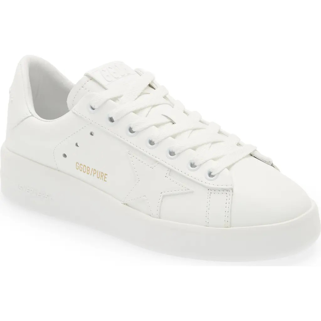 Golden Goose Pure Star Low Top Sneaker in Optic White/White at Nordstrom, Size 6Us | Nordstrom