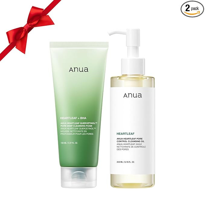 Anua Double Cleanser Duo for Facial Cleansing : Heartleaf Pore Control Cleansing Oil & Heartleaf ... | Amazon (US)